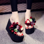 Thick-Soled Non-Slip Women’s Beach Slippers, Balanced Heel-DS19