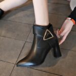 Winter new Pointed Short Tube Boots For Women, Boot Shoes-WR93 - Image 3