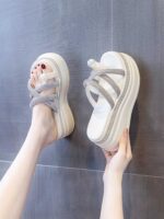 These trendy, platform Rhinestone Women’s sandals, Balanced Heel-RV671 - Image 3