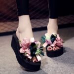 Thick-Soled Non-Slip Holiday Women’s Beach Slippers, Balanced Heel-DS18