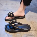 Women’s Floral Flip‑Flops, Soft‑Sole & Beach‑Ready Sandals—Sandal & Slipper-RV220 - Image 3