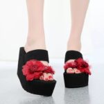 Women’s Ethnic Style High-Heeled Beach Sandals, Balanced Heel-RV655 - Image 5