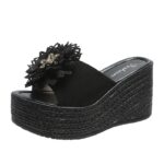 Korean Style Thick-Soled Slippers For Women, Balanced Heel-RV669 - Image 3