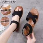 Women’s summer flat Velcro sandals — soft-soled, Korean style. Sandal & Slipper-RV189 - Image 3