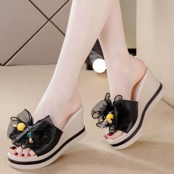 Thick Bottom Soft Bottom Non-Slip Shoes for Women, Balanced Heel-RV682