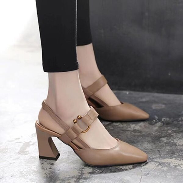Chunky Heel, High Heel, Fashionable Casual Women’s Shoes, Box Heel-RV1390