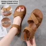 Women’s summer flat Velcro sandals — soft-soled, Korean style. Sandal & Slipper-RV189