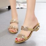 Women’s Sandals, Casual Sandals, Mid-Heel, Versatile & Trendy, Slipper-RV185