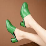 Women’s New Style Half-Slipper Sandals with Chunky Heel, Box heel-RV1119 - Image 2