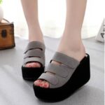High Heel Solid Color Fish-toe Open-toe Women’s Fashion Shoes, Balance Heel-RV412
