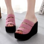 High Heel Solid Color Fish-toe Open-toe Women’s Fashion Shoes, Balance Heel-RV412 - Image 2