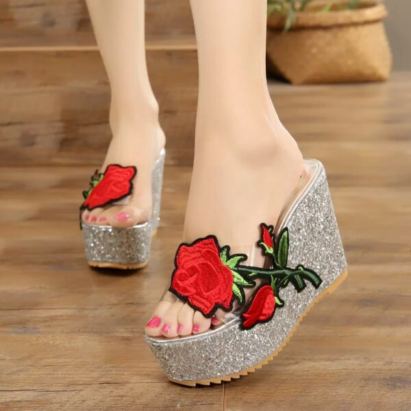 Thick-Soled Wedge Fish Mouth High-Heeled Platform Fashionable Women’s Sandals, Balance Heel-RV658