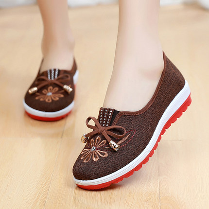 Old Beijing cloth shoes for Women, breathable, casual, suitable for Mothers, Canvas-RV2328