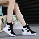 Korean Style Women’s Fashion Velcro Thick-Soled Inner Heightening Platform Shoes, Kades-RV2242