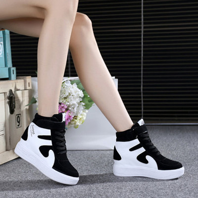 Korean Style Women’s Fashion Velcro Thick-Soled Inner Heightening Platform Shoes, Kades-RV2242