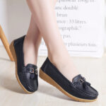 Women’s Comfort Flat Genuine Leather Shoes, Good for nursing or long hours on your feet, Loafer-RV2253 - Image 5