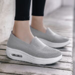 Women’s shoes, new style, soft-soled, thick-soled height-increasing single shoes, Canvas-WR37 - Image 3