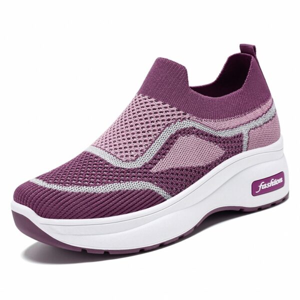 Versatile Single Shoes, Fly-Knit Breathable Mesh Women’s Shoes, Sneaker-DS13