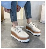 Women’s square-toe platform patent leather shoes, British/Korean style —Loafer-WR40