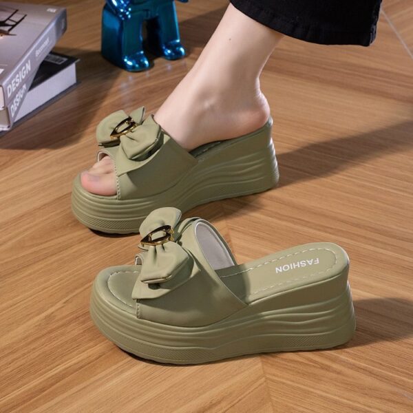 Trendy Bow-Knot Casual Sandals For Women, Balanced Heel-RV688