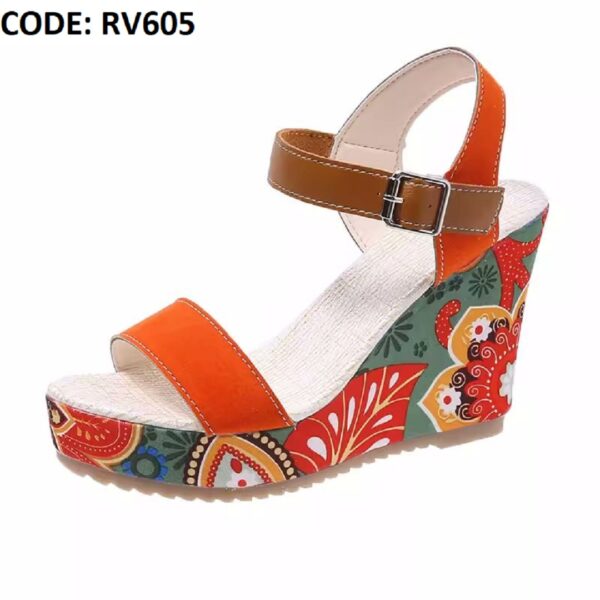 Women’s High-heeled Wedge Sandals With One-strap, Balanced Heel-RV605