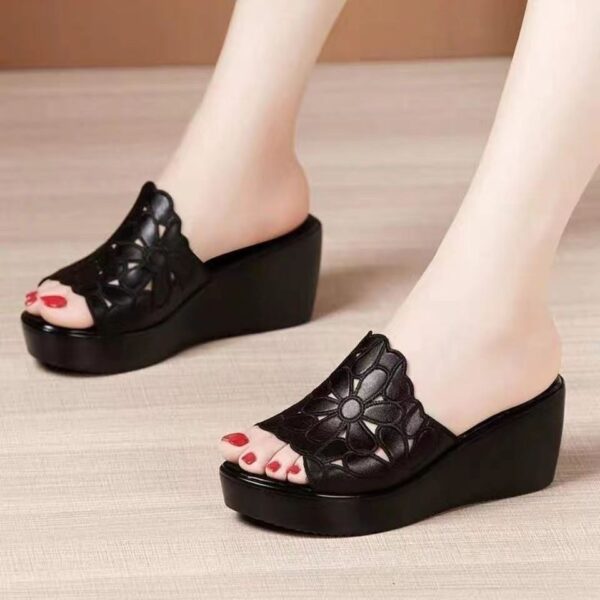 Fashionable & Breathable One-strap Women Shoes, Balanced Heel-RV693