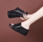 One-strap Sandals, Lightweight Womens Sandals, Balanced Heel-RV694 - Image 3