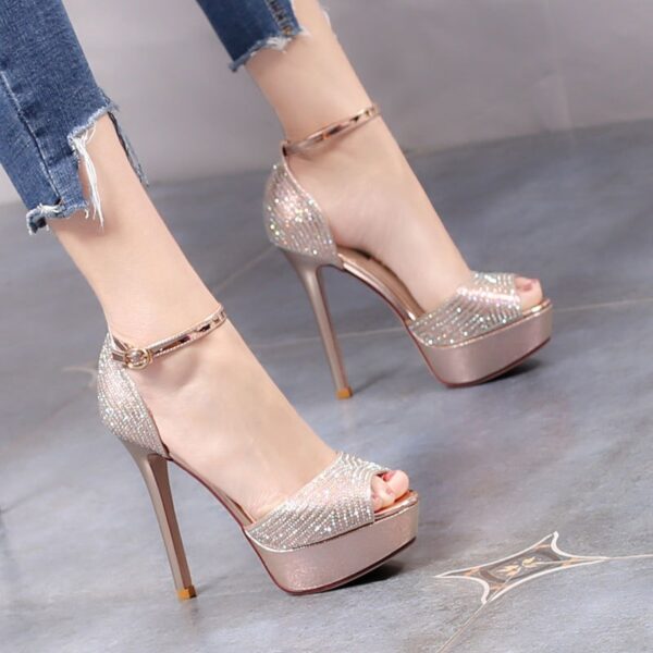 Women’s Sandals, Versatile One-Strap High Heels, Stiletto Heels, Pencil Heel,RV1430