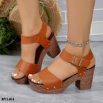 Foreign Trade High Heel Sandals Women’s Shoes, Box Heel-RV1404