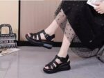 Women’s Open-toe Casual Retro Flat Roman sandals, Balanced Heel-RV689