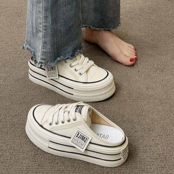 Half-Slip Fashionable Casual Canvas Shoes for Women, Sneaker & Kades-DS99