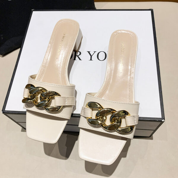 Korean Temperament Sandals Fashion Thick-heeled Shoes For Women, Box Heel-RV1449