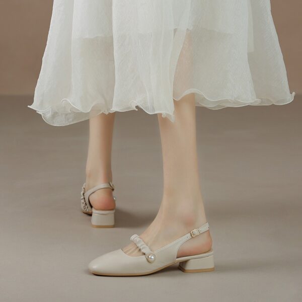 Fairy Style Retro Thick Middle Heeled Shoes For Women, Box Heel-RV1437