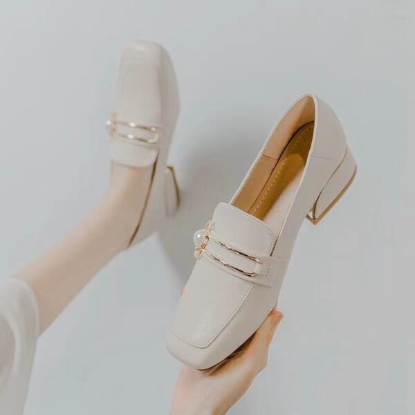 Clearance Sale of Chunky Heeled Loafers For Women Style Shoes-RV2536