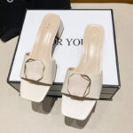 Korean Temperament Sandals Fashion Thick-heeled Shoes For Women, Box Heel-RV1449 - Image 4