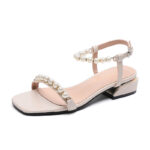 Thick-heeled Fairy-style Fashion Korean-style Shoes For Women, Box Heel-RV1454 - Image 4