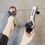 Outerwear Fashion Mid-heel stiletto heel transparent Box Heel-RV1456 - Image 3