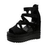 Wedge Heel Platform Shoes with Hidden Wedge Heel Women Shose, Balanced Heel-RV695