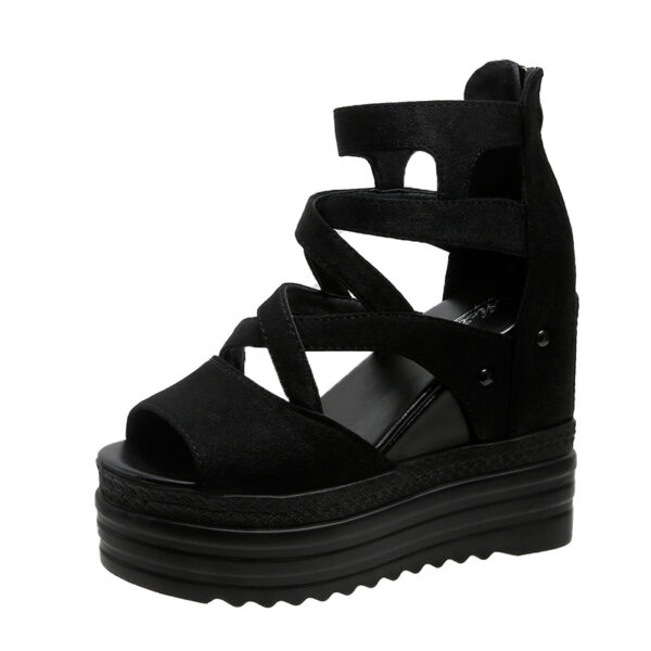 Wedge Heel Platform Shoes with Hidden Wedge Heel Women Shose, Balanced Heel-RV695