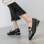 Clearance Sale of Chunky Heeled Loafers For Women Style Shoes-RV2536 - Image 2