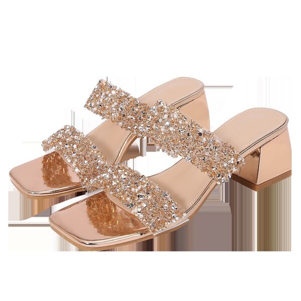 Korean thick-soled high-heeled women’s shoes, Box Heel-RV1440