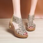 European & American style, Mid-heel, Peep-toe Women Shoes, Balanced Heel-RV697 - Image 2