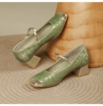 Chinese Style Mary Jane High Heels Women’s, Box Heel-RV1408 - Image 2
