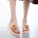 Fashionable High-heeled flip-flops For Women, Sandal & Slipper-RV30060 - Image 2