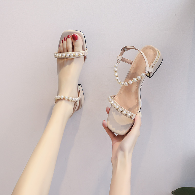 主图-3 Thick-heeled Fairy-style Fashion Korean-style Shoes For Women, Box Heel-RV1454 - Image 1