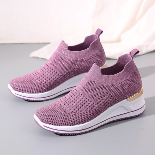 Women’s Flyknit Mesh, Thick-soled, Breathable Casual Shoes, Sneaker & Kades-DS110