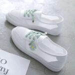 Women’s white sneakers, Breathable mesh shoes, Canvas & Loafer-DS113 - Image 4