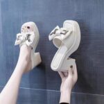 Women’s Fashionable For Outdoor wear, Square Toe, One-strap, Box Heel RV1470