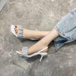 Women’s Korean Style, Open Toe, Stiletto High Heels, Pencil Heel-RV1468 - Image 2