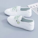 Women’s white sneakers, Breathable mesh shoes, Canvas & Loafer-DS113 - Image 3
